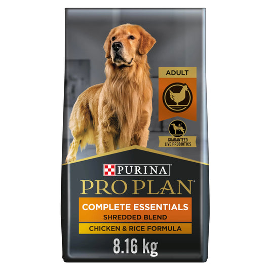 Pro Plan Adult Shredded Blend Dry Dog Food Chicken & Rice 8.16 kg